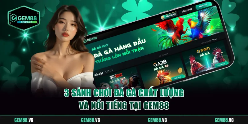 3 sảnh chơi đá gà chất lượng và nổi tiếng tại GEM88