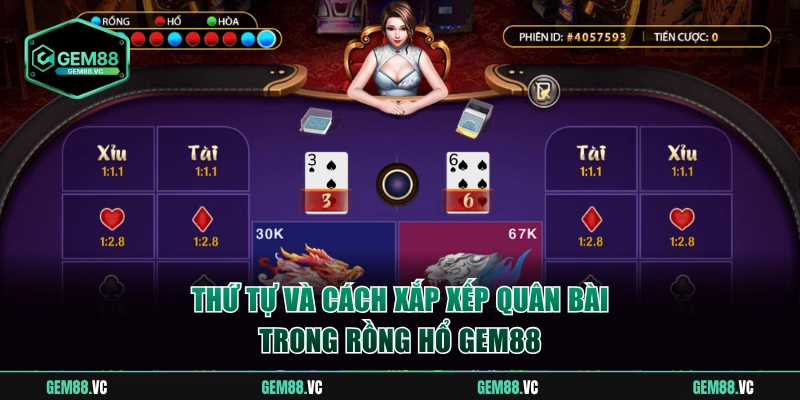 Thứ tự giá trị của quân bài trong Rồng Hổ GEM88